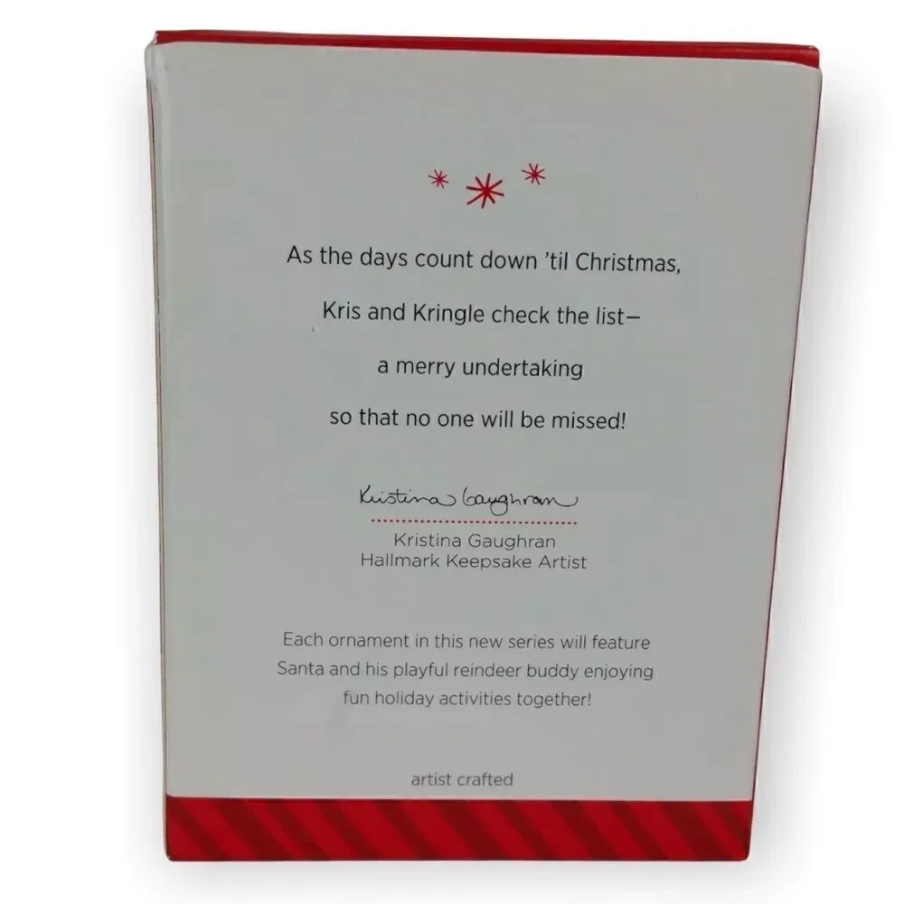 2014 Hallmark Series KRINGLE AND KRIS Santa’s List 1st Keepsake Ornament